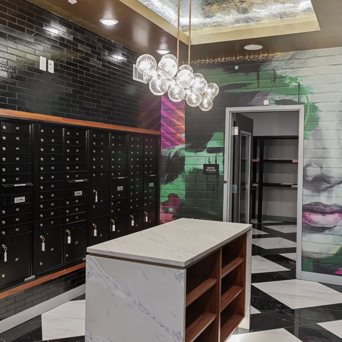 kansas city mail room at wonderland apartment